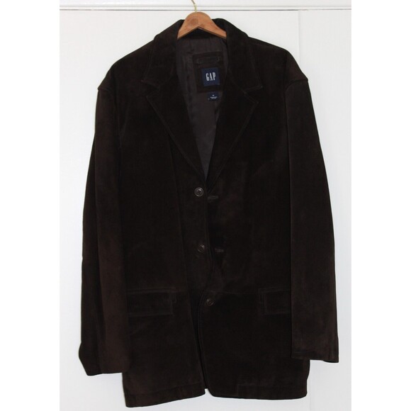 VTG Mens Size XL GAP Brown Suede Leather Jacket 2003 - Picture 2 of 14